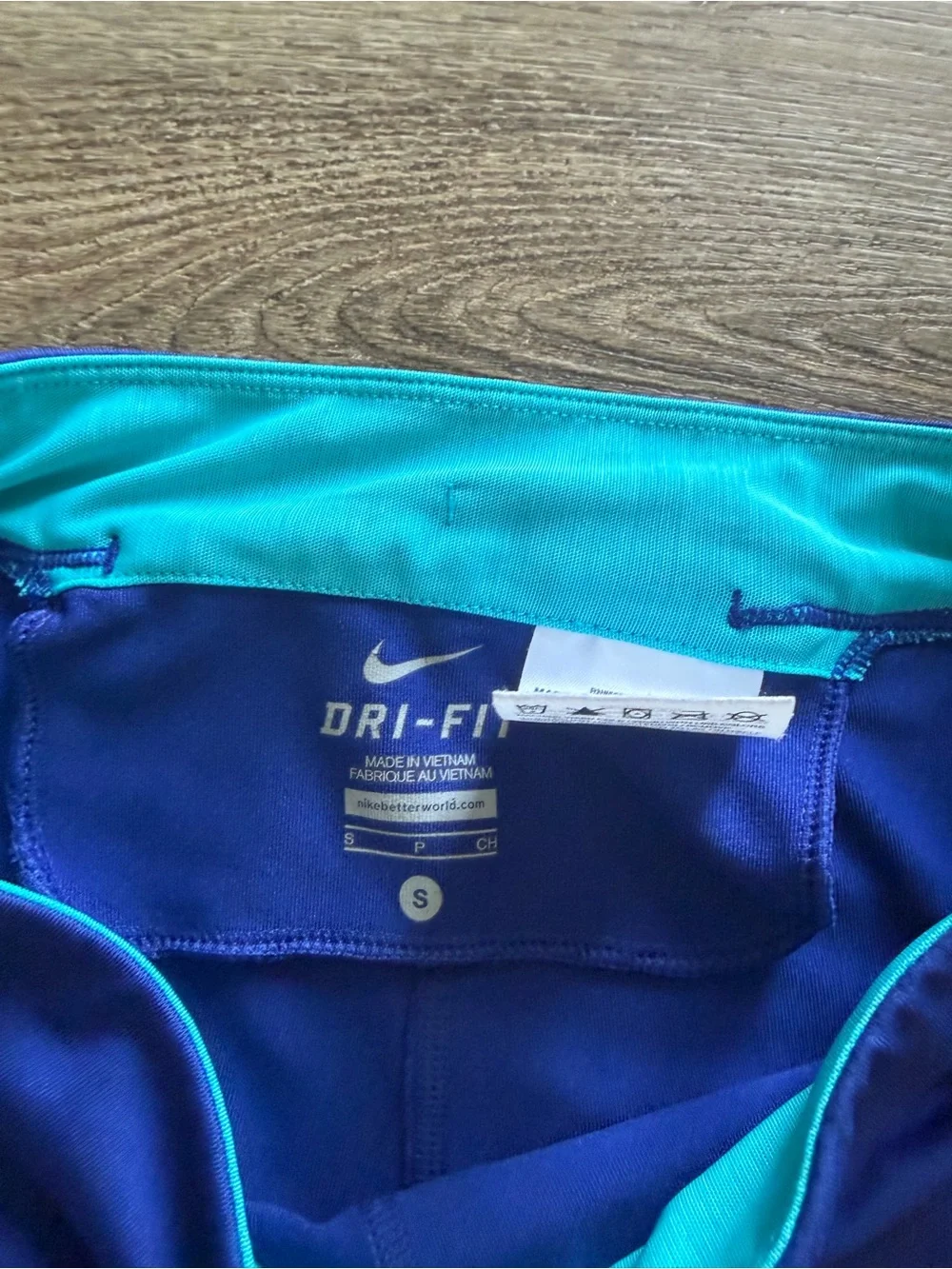 Nike Royal Blue and Teal Performance Running Leggings